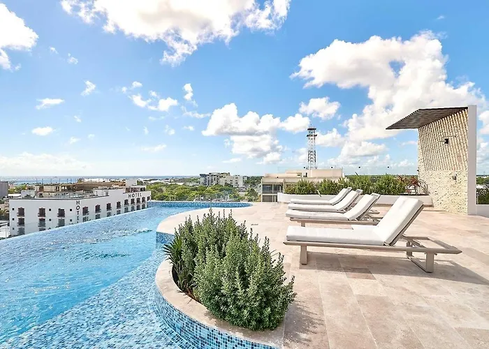 Apartament Coastal Escape W Rooftop Pool, Gym & Walk Playa del Carmen